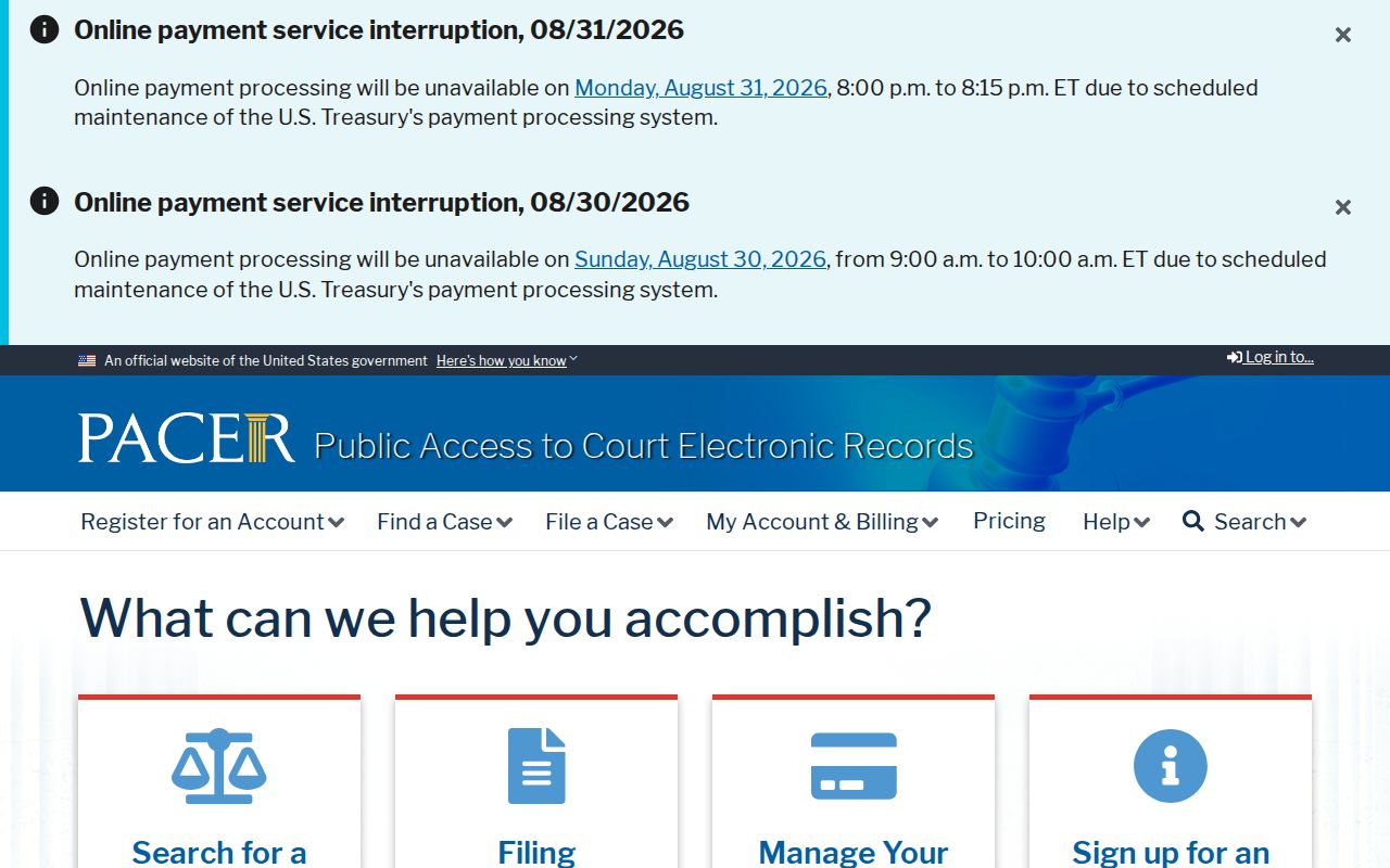 Butler County residents directory federal PACER records