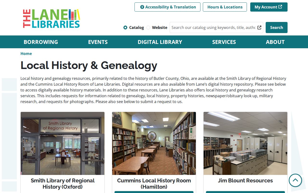 Butler County residents directory local history and genealogy service